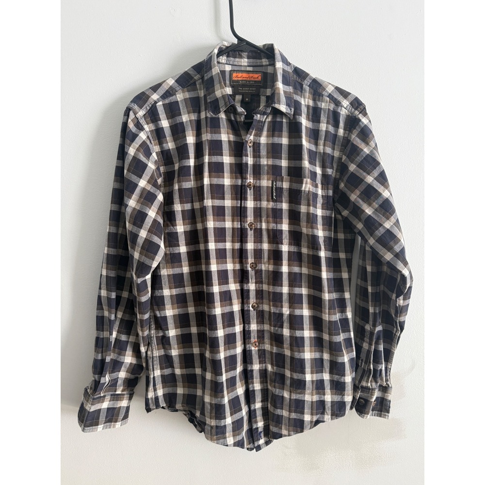 Ball and Buck The Scout Shirt Mens Medium Plaid Button Down Made‎ in USA